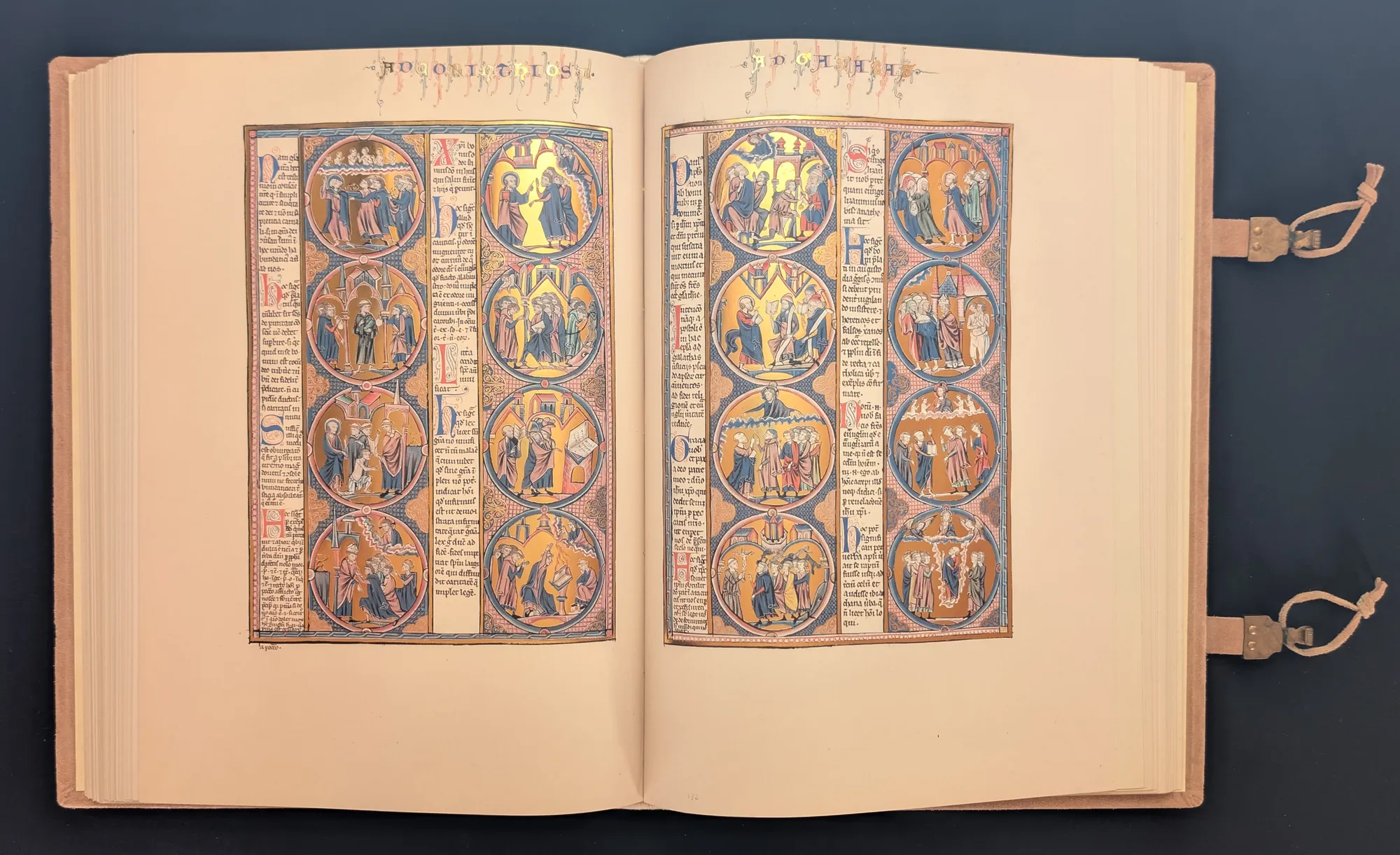 Miniatura de la Biblia de San Luis con escena del Antiguo Testamento