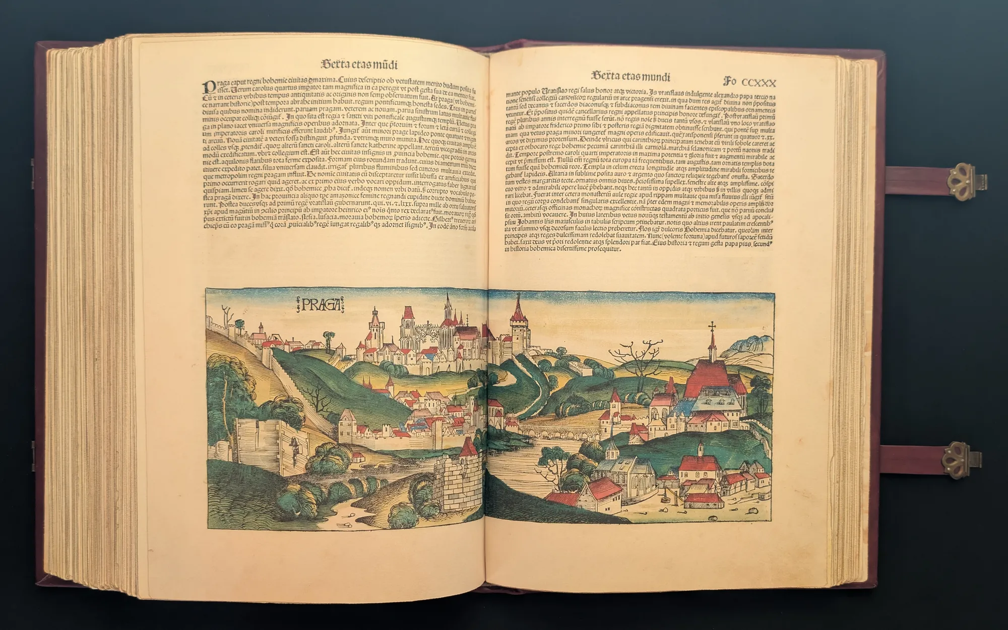 Vista de la ciudad de Praga en el Liber Chronicarum